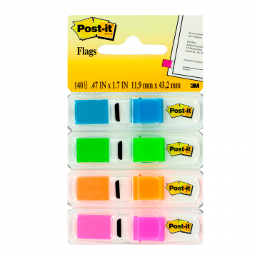 BANDERITAS POST-IT 683-4A NEON TRANSP. 3M