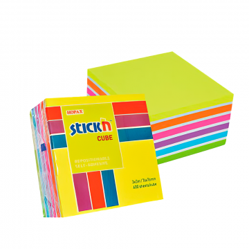 BLOCK NOTES 21539 3X3" CUBO NEON STICK'N