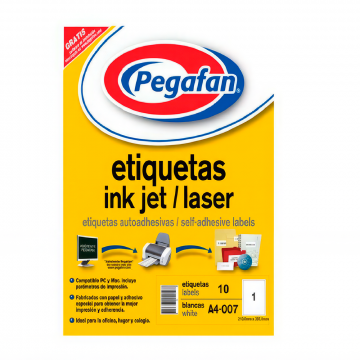 ETIQUETA A-4 007 CJAX10 PEGAFAN