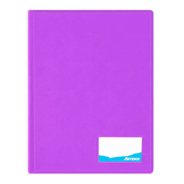 FOLDER A-4 D/TAPA C/GUSANO  LILA ARTESCO