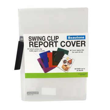 FOLDER SWING 35482 C/CLIP LATERAL PLASTICO A4 TRANSPARENTE BEAUTONE