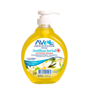 JABON LIQUIDO ANTIBACTERIAL AVAL MAGICA VAINILLA 400ML