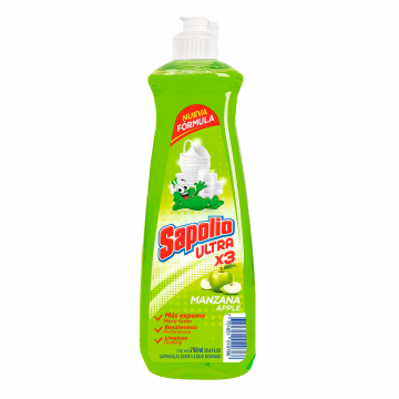 LAVAVAJILLAS LIQUIDO SAPOLIO X 750ML MANZANA