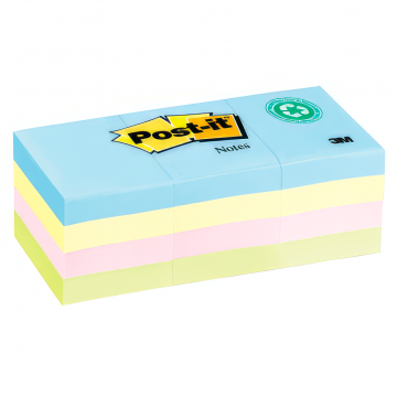 NOTAS POST-IT 653-RPA PASTEL 1 1/2X2" (PQTX12 3M