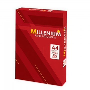 PAPEL FOTOCOPIA 75GR T/A-4 PQTX500 MILLENIUM