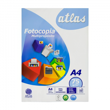 PAPEL FOTOCOPIA 75GR. A-4 PQTX500 MULTIPROP. ATLAS