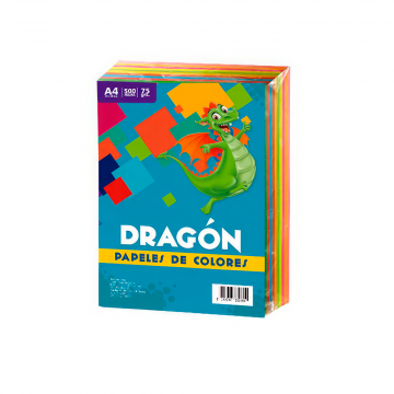 PAPEL FOTOCOPIA COLOR A-4 DRAGON PQTX500