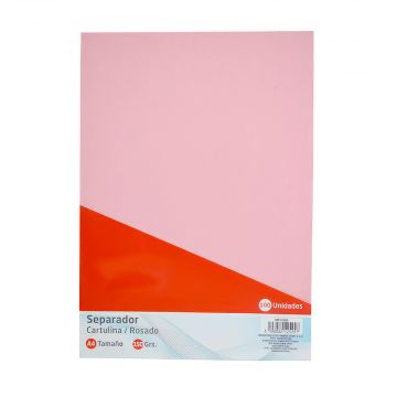 SEPARADOR DE CARTULINA T/OFICIO ROSADO P. PERUANA