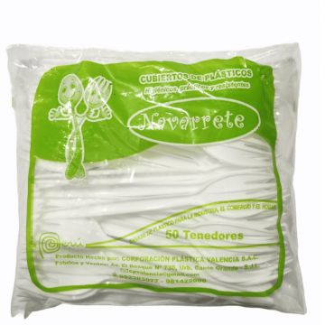TENEDOR DESCARTABLE GRANDE ACRILICO TRANSPARENTE 16.5