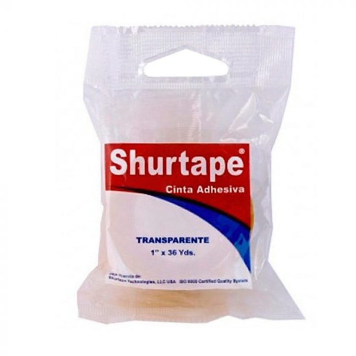 CINTA ADHESIVA TRANSPARENTE 1"X36 YDS SHURTAPE