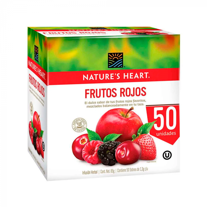 INFUSIÓN NATURE´S HEART FRUTOS ROJOS CAJA X 50 UNID.