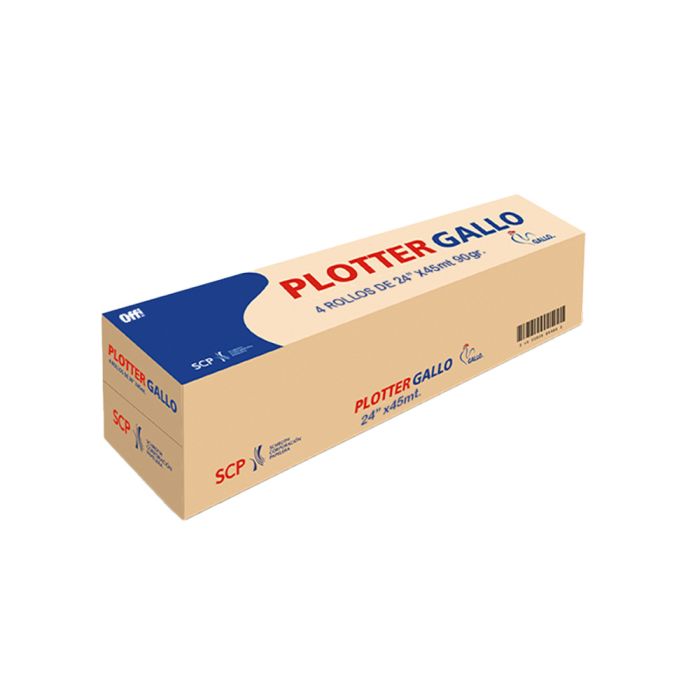 PAPEL PLOTTER  90GR  24" X 45 MTS GALLO